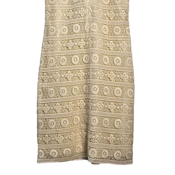 See by Chloe‎ Ecru Crochet Lace Mini Dress Short Sleeves Size 2 NEW - Picture 8 of 12